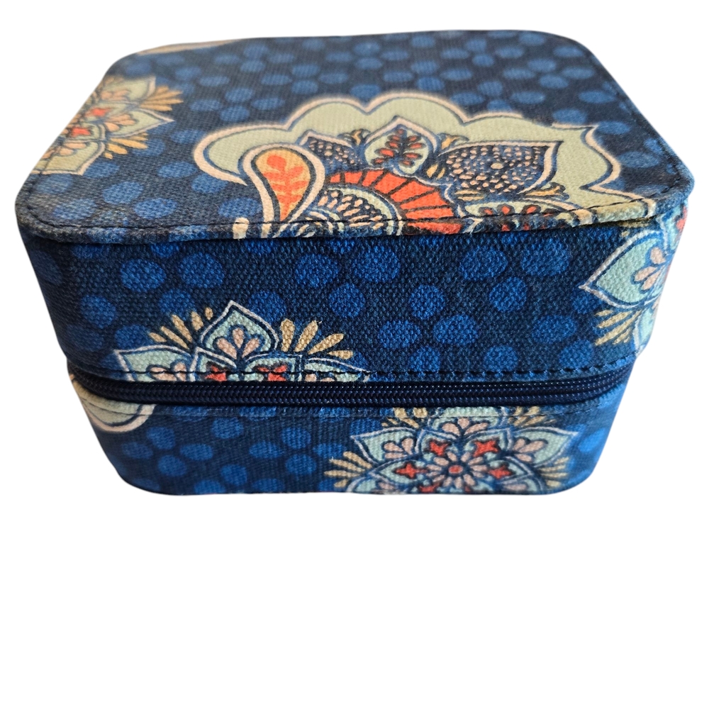 Blue Floral Patterned Jewelry Box